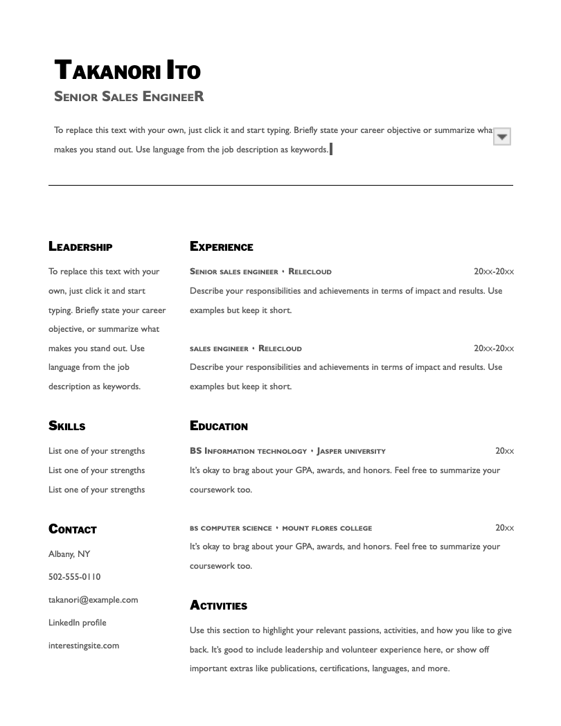 FREE RESUME