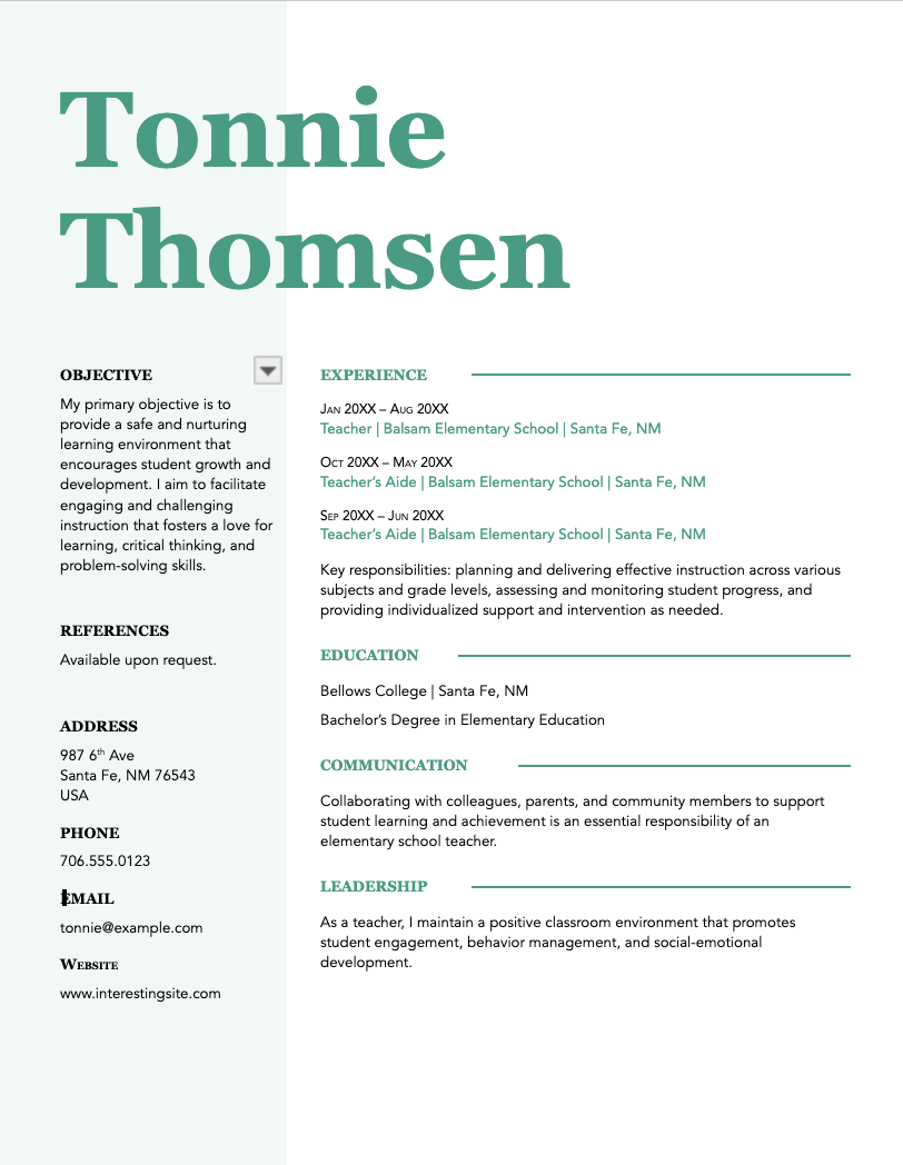 cv free template