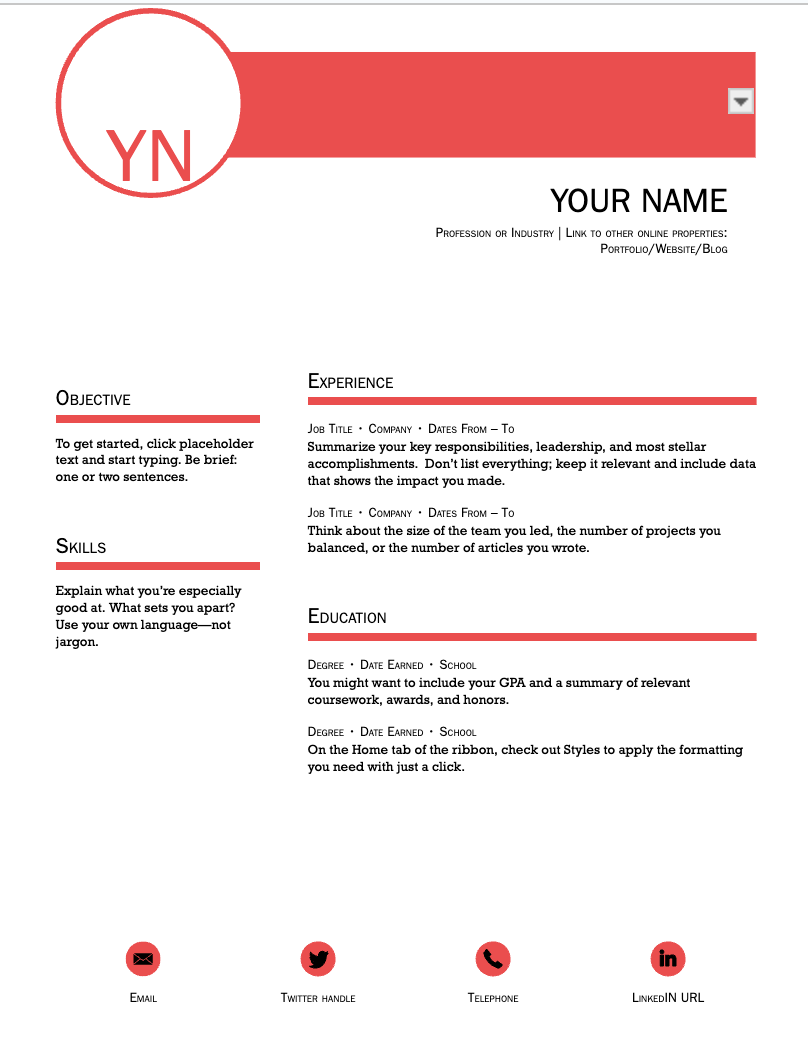 FREE RESUME DOWNLOAD DOCX 5