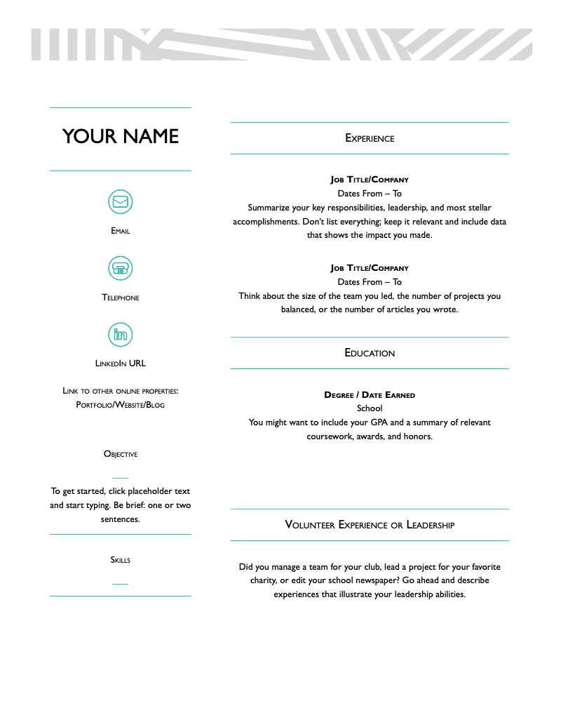 FREE RESUME DOWNLOAD